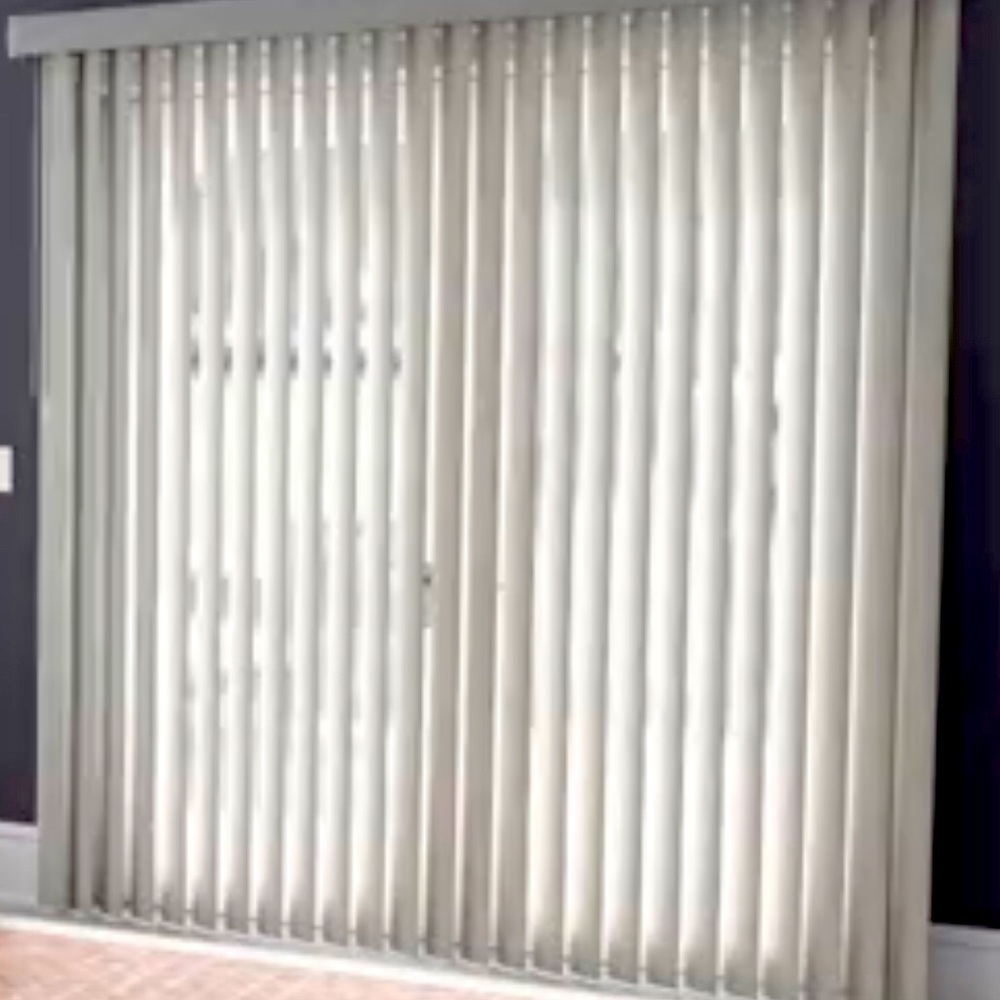 “Graber” Sliding door vertical blinds.